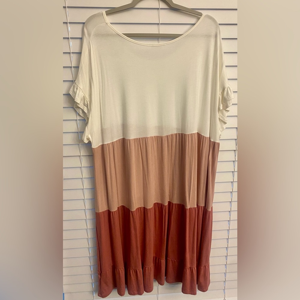 Chic Soul Pink and White Mini Dress - Picture 2 of 5